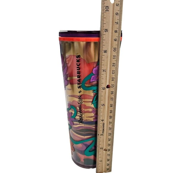 Rex Hamilton Starbucks NWT Limited Edition Floral Tumbler 24 Oz Bright Artsy - Picture 13 of 13